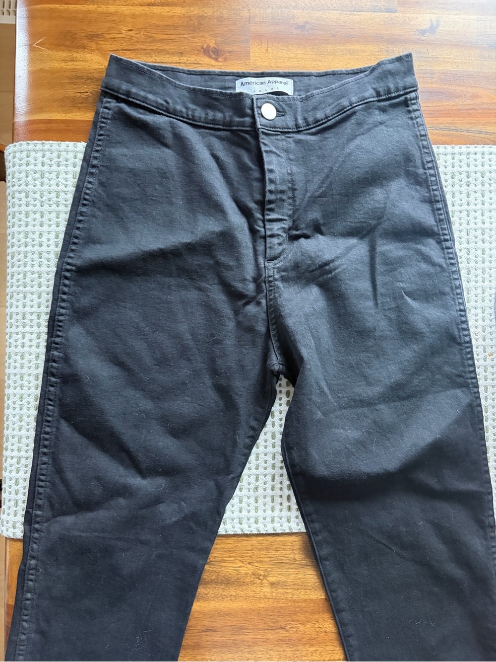 American Apparel Black High-Rise Skinny Jeans